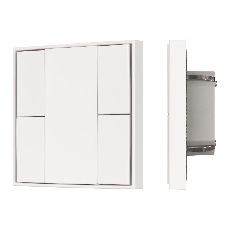 INTELLIGENT ARLIGHT Кнопочная панель KNX-301-22-4-SH-IN White (BUS, Frame) (IARL, IP20 Пластик, 3 года)