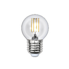 Лампа светодиодная филаментная Uniel E27 5W 3000K LED-G45-5W/WW/E27/CL/DIM GLA01TR UL-00002868