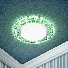 DK LD24 GR/WH Светильник ЭРА декор cо светодиодной подсветкой Gx53, зеленый