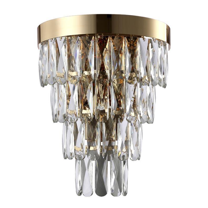 Настенный светильник Crystal Lux Abigail AP3 Gold/Transparent подвесная люстра crystal lux abigail sp pl15 d620 gold transparent
