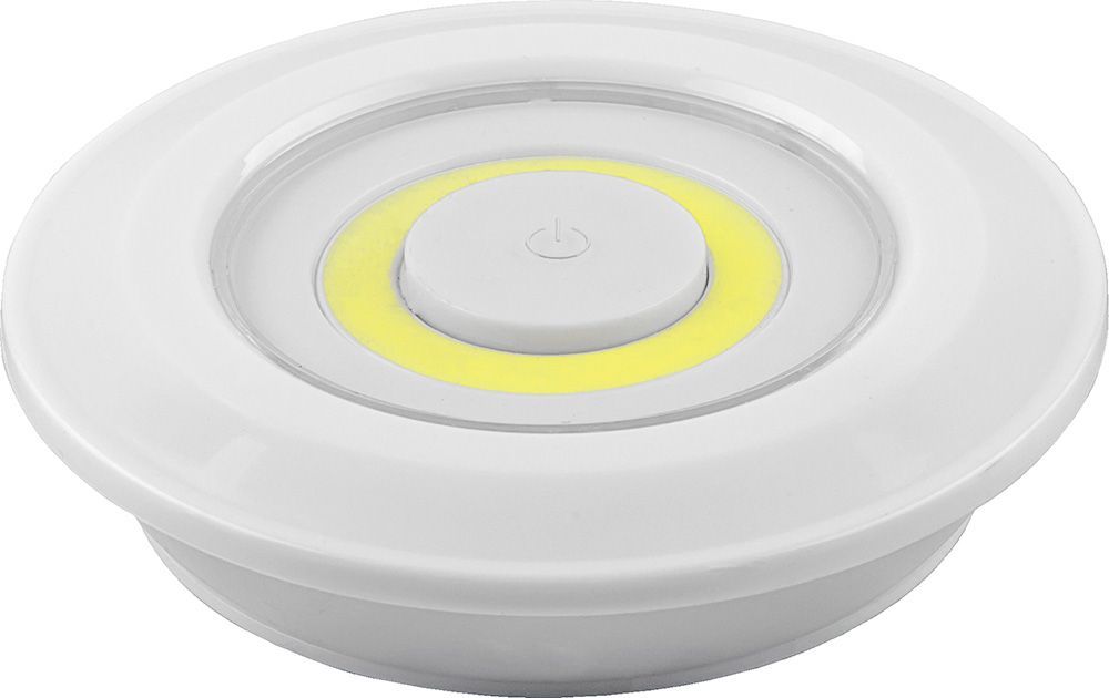 Купить Светодиодный светильник-кнопка (3шт в блистере+пульт) 1LED 3W (3*AAA в комплект не входят), 90*22мм, белый, FN1207, 23378, Feron