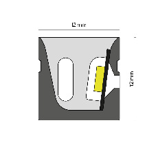 Гибкий неон 12x12 24В 12Вт/м 4000K IP67 5м