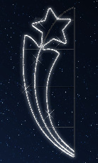 Светодиодная консоль Факел со звездой на металлокаркасе, 220 В, RL-KN-030B