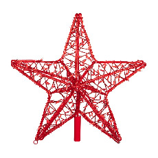 Светодиодная фигура Звезда 80 см, 160 светодиодов, с трубой и подвесом, цвет свечения красный NEON-NIGHT