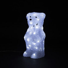 Светодиодный Мишка с Медвежонком 30см Белый 24В, 40 LED, IP54