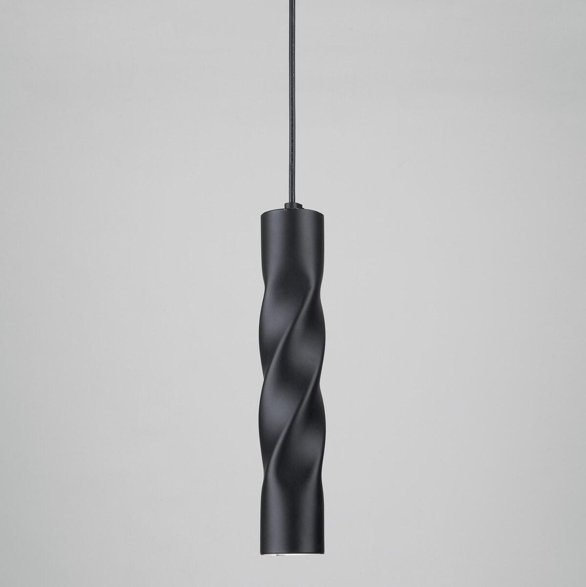 Подвесной светодиодный светильник Eurosvet Scroll 50136/1 LED черный набор для сыра 9 пр блюдо на подставке пиала шпажки сталь керамика дерево family scroll