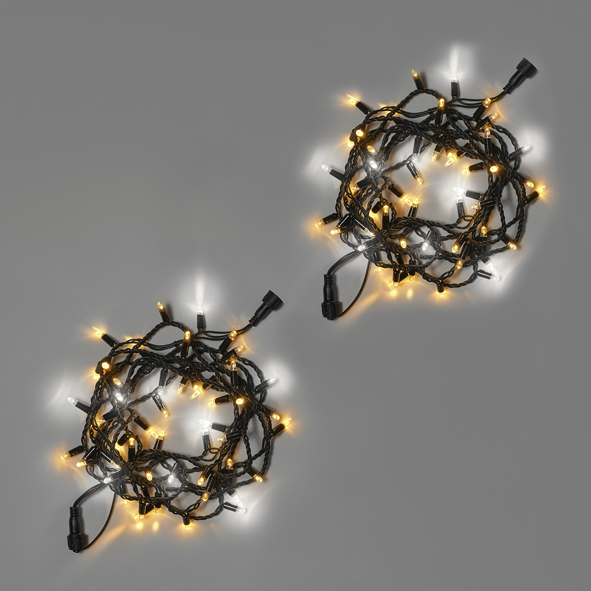 Светодиодная гирлянда INOXHUB Нить 10м 100 LED соединяемая с мерцанием 220В IP65 чёрный резиновый провод 23мм ТЁПЛАЯ БЕЛАЯ 3045₽