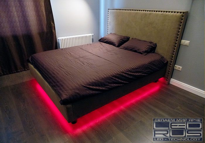 Светодиодная подсветка для кровати-машины