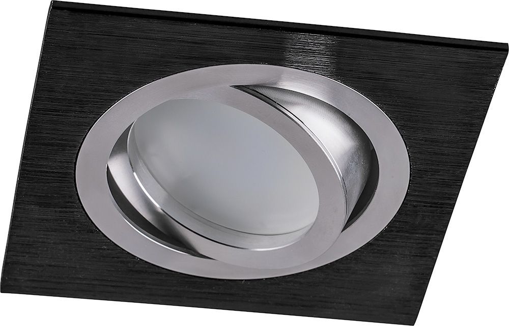 Светильник потолочный встраиваемый, MR16 G5.3, черный-хром DL2801 смеситель для кухни paini barolo с гибким изливом 42 3 см хром чёрный