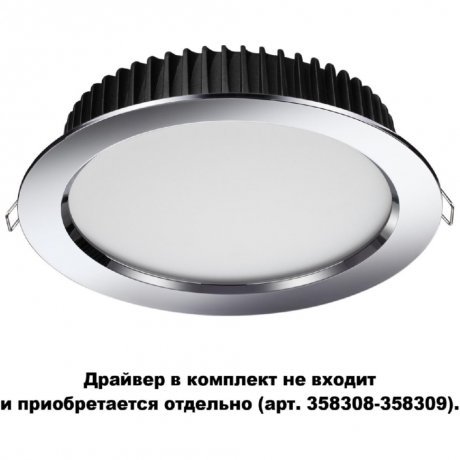 Светильник встраиваемый драйвер в комплект не входит Novotech DRUM 358305 встраиваемый светодиодный линейный светильник novotech iter 358819
