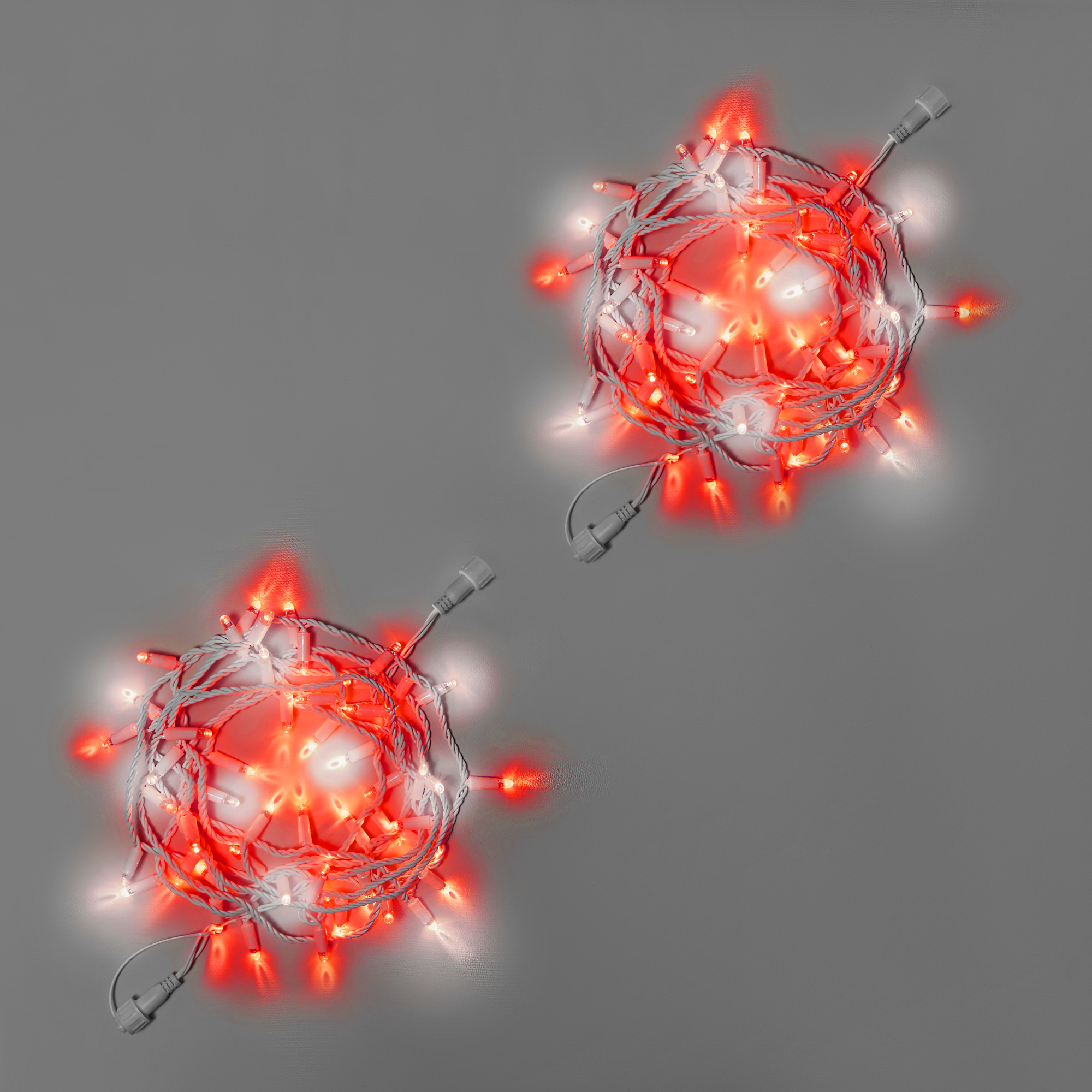 Светодиодная гирлянда INOXHUB Нить 10м 100 LED соединяемая с мерцанием 220В IP65 белый резиновый провод 23мм КРАСНАЯ 3045₽