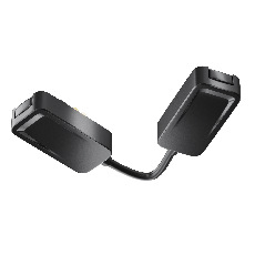 Коннектор питания угловой Radity встраиваемый черный TRA084CPC-B-12