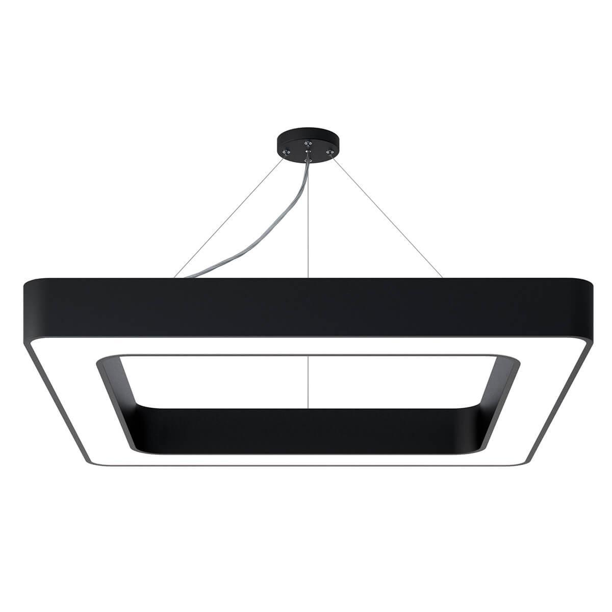 Подвесной светодиодный cветильник Geometria ЭРА Quadro SPO-162-B-40K-070 70Вт 4000К черный Б0050585, цвет чёрный