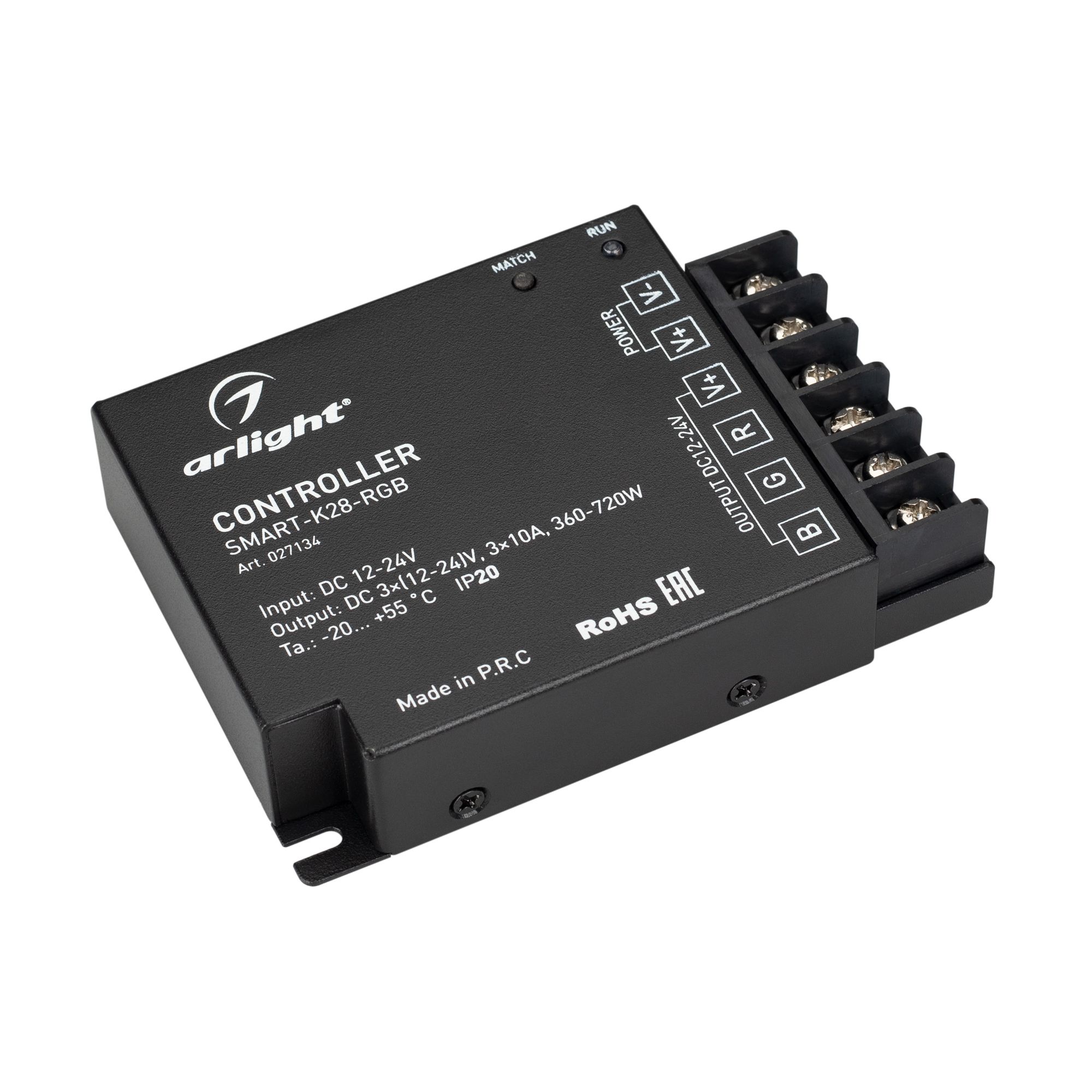 Контроллер SMART-K28-RGB (12-24V, 3x10A, 2.4G) (Arlight, IP20 Металл, 5 лет) контроллер arlight