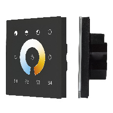 INTELLIGENT ARLIGHT Сенсорная панель DALI-901-11-1G-4SC-MIX-DT8-IN Black (BUS/230V) (IARL, IP20 Пластик, 3 года)