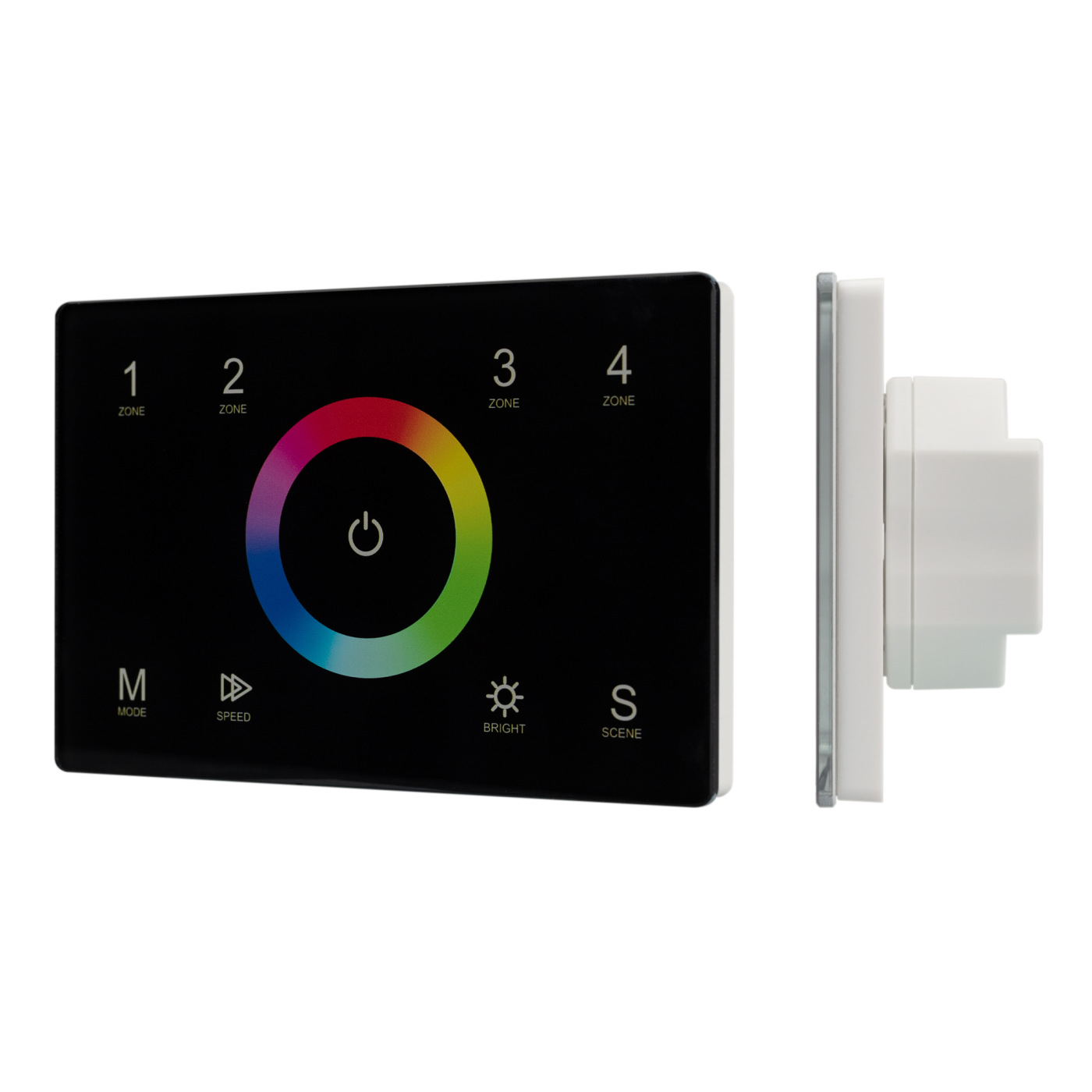 Панель Sens SMART-P83-RGB Black (230V, 4 зоны, 2.4G) (Arlight, IP20 Пластик, 5 лет) сенсорная панель xiaomi aqara lumi smart scene panel switch s1 white zncjmb14lm