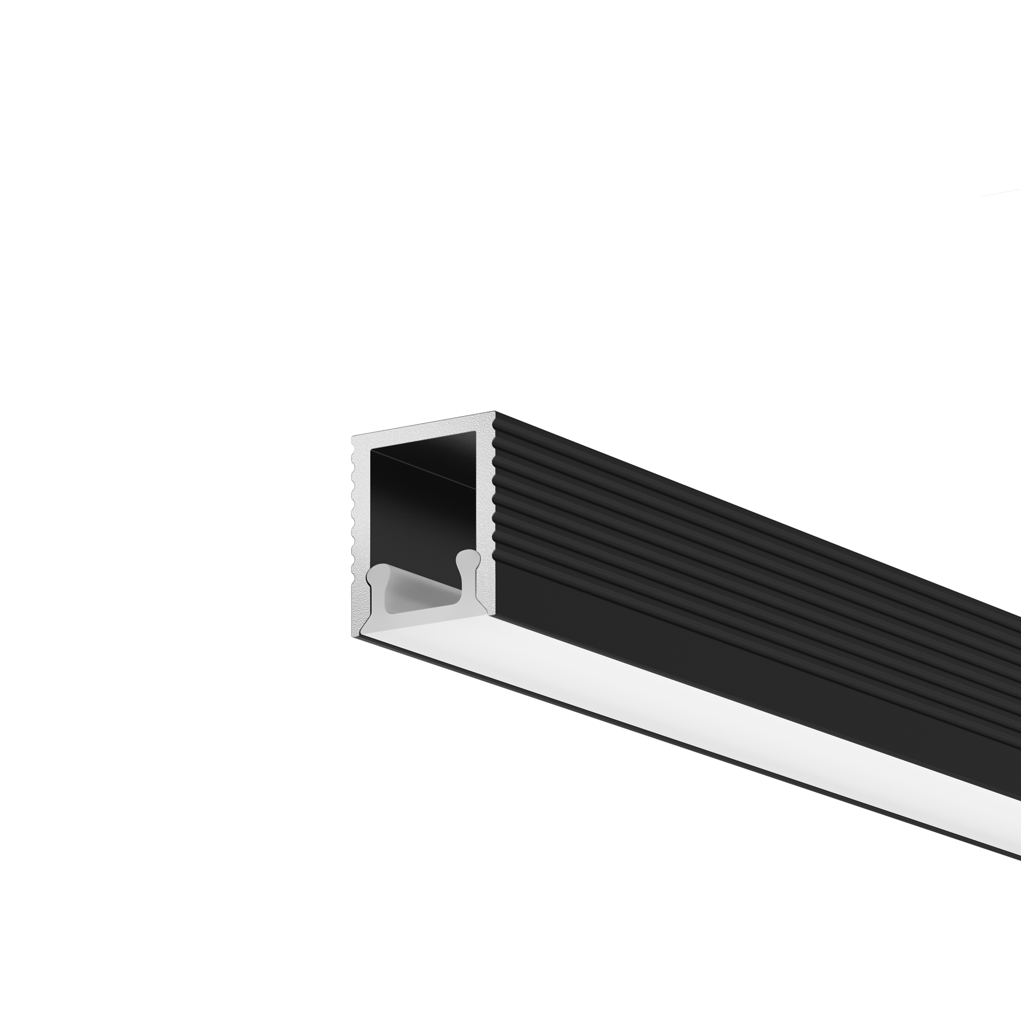 Алюминиевый профиль накладной 8x9 (Черный, 2 м), ALM-0809-B-2M 631002