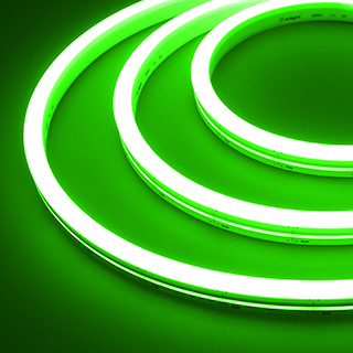 Светодиодная лента герметичная MOONLIGHT-SIDE-A140-12x17mm 24V Green (8 W/m, IP67, 2835, 5m, wire x1) (Arlight, 8 Вт/м, IP67)