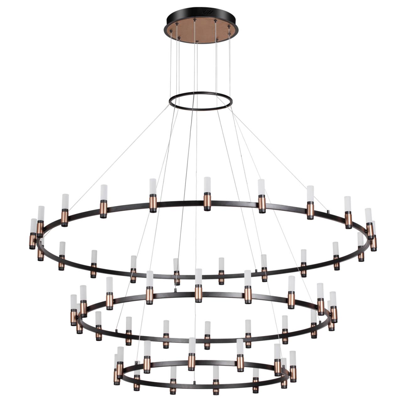 5009204L L-VISION ODL23 541 матовый черный антбронзабелыйметаллакрил Люстра LED 204W 4000K 8074Лм CANDEL 363069₽