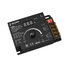 INTELLIGENT ARLIGHT Диммер SMART-PWM-101-83-DIM-SUF Black (12-48V, 1x20A, Rotary, 2.4G) (IARL, IP20 Металл, 5 лет)
