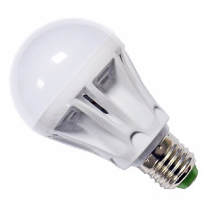 Слаботочная светодиодная лампа E27, Груша, 12 Вольт, 7 Ватт, IP44, Матовая, 52185