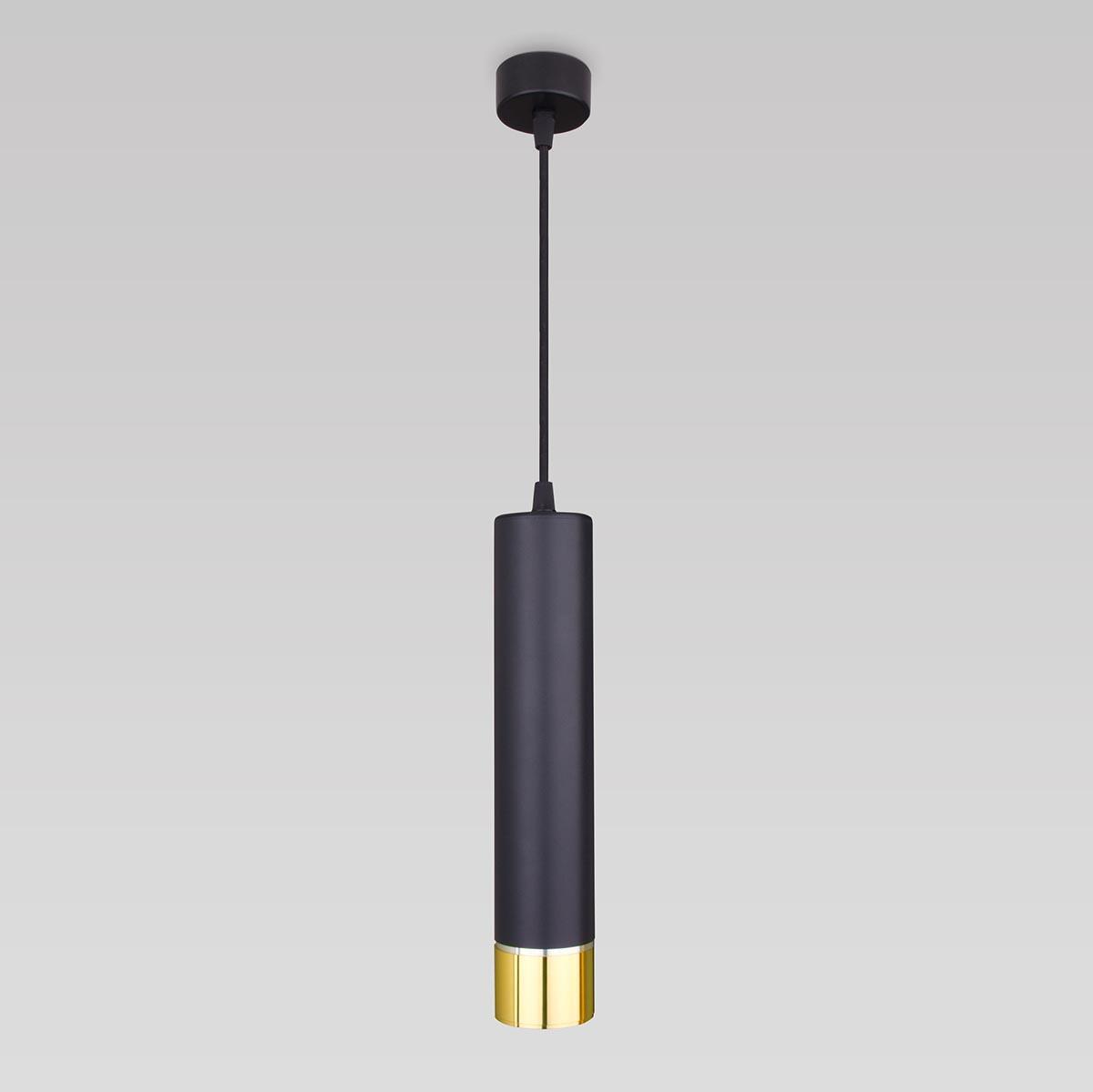 Подвесной светильник Eurosvet DLN107 GU10 черный/золото подсвечник металл на 2 свечи высота золото 23 5х9 5х9 5 см