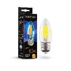 Светодиодная лампа Crystal Candle 6W 3000K E27