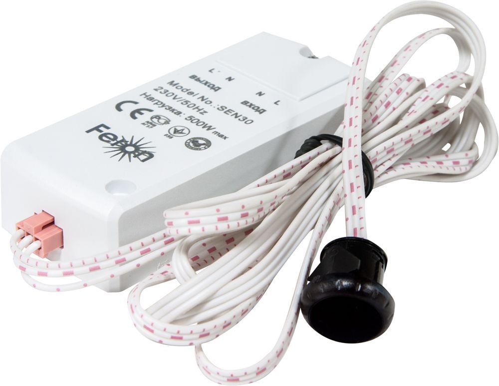 Датчик движения 230V 500W 5-8см 30° белый с 1.5м кабелем SEN30 датчик движения и освещения aqara motion sensor белый