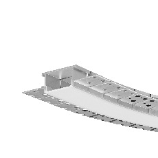 Алюминиевый профиль встраиваемый с боковым изгибом ALM-6214SB-S-2M