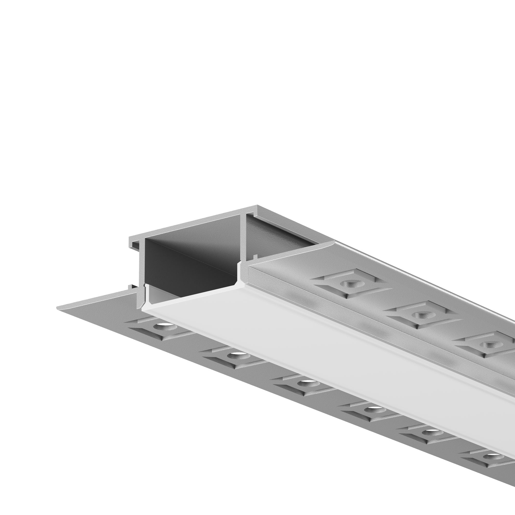 Алюминиевый профиль встраиваемый скрытого монтажа 61x14 Серебро 3 м ALM-011-S-3M 636009 4510₽