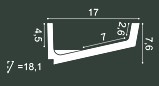 Профиль для верхней подсветки C352 FLAT