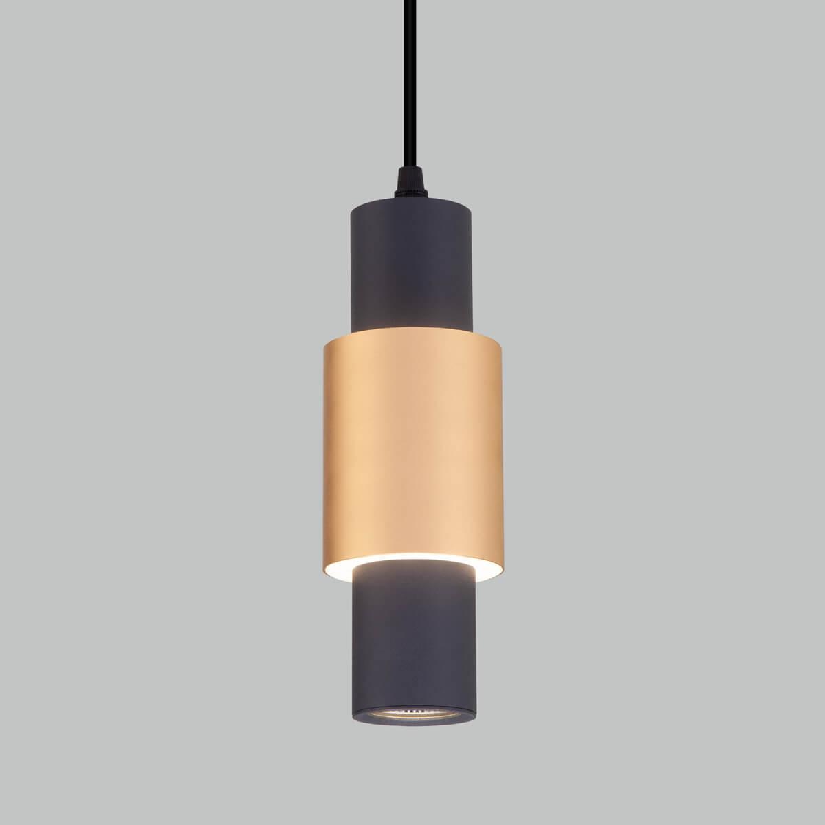 Подвесной светодиодный светильник Eurosvet Bento 50204/1 черный/матовое золото клипса для шторы на леске шарм матовое золото 2 шт