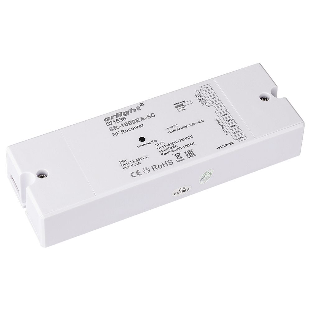 Контроллер SR-1009EA-5CH (12-36V, 300-900W) (Arlight, IP20 Пластик, 3 года) цифровой контроллер температуры и влажности stc 3028