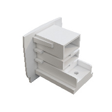 Заглушка торцевая Trinity белый, 1шт, TRA005EC-31W