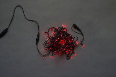 LED-PLS-100-10M-240V-R/BL-W/O, красная / черный провод , соединяемая, (без силового шнура)