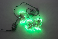 F Зелёный LED-BS-200*3-20M*3-24V-G прозрачный пр. (Flash через каждые 7 светодиодов)