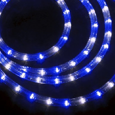 Дюралайт LED-XD-3W-100M-240V(B/W) синий/белый, 13мм, (4м)