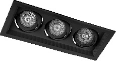 Светильник потолочный встраиваемый, MR16 G5.3 черный, DLT203