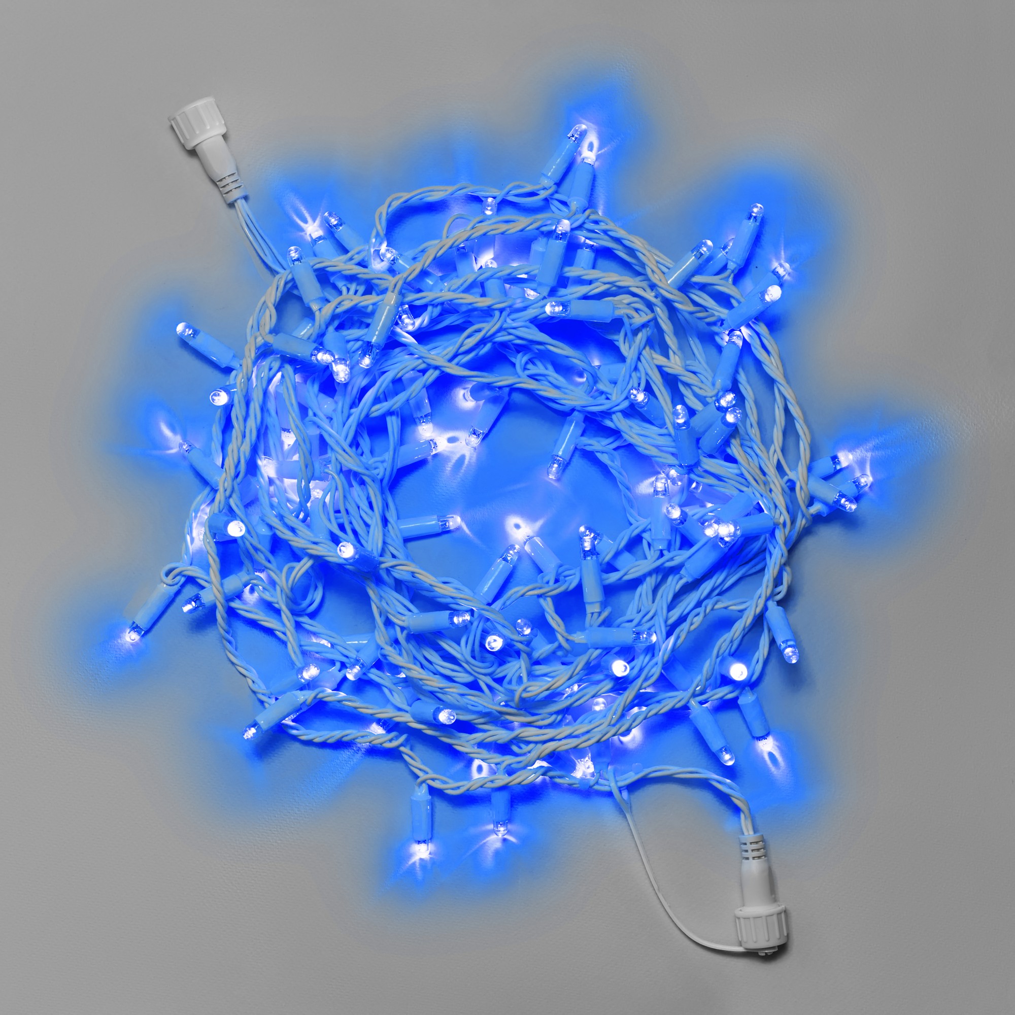 Светодиодная гирлянда INOXHUB Нить 10м 100 LED соединяемая 24В IP65 белый резиновый провод 23мм СИНЯЯ 2945₽