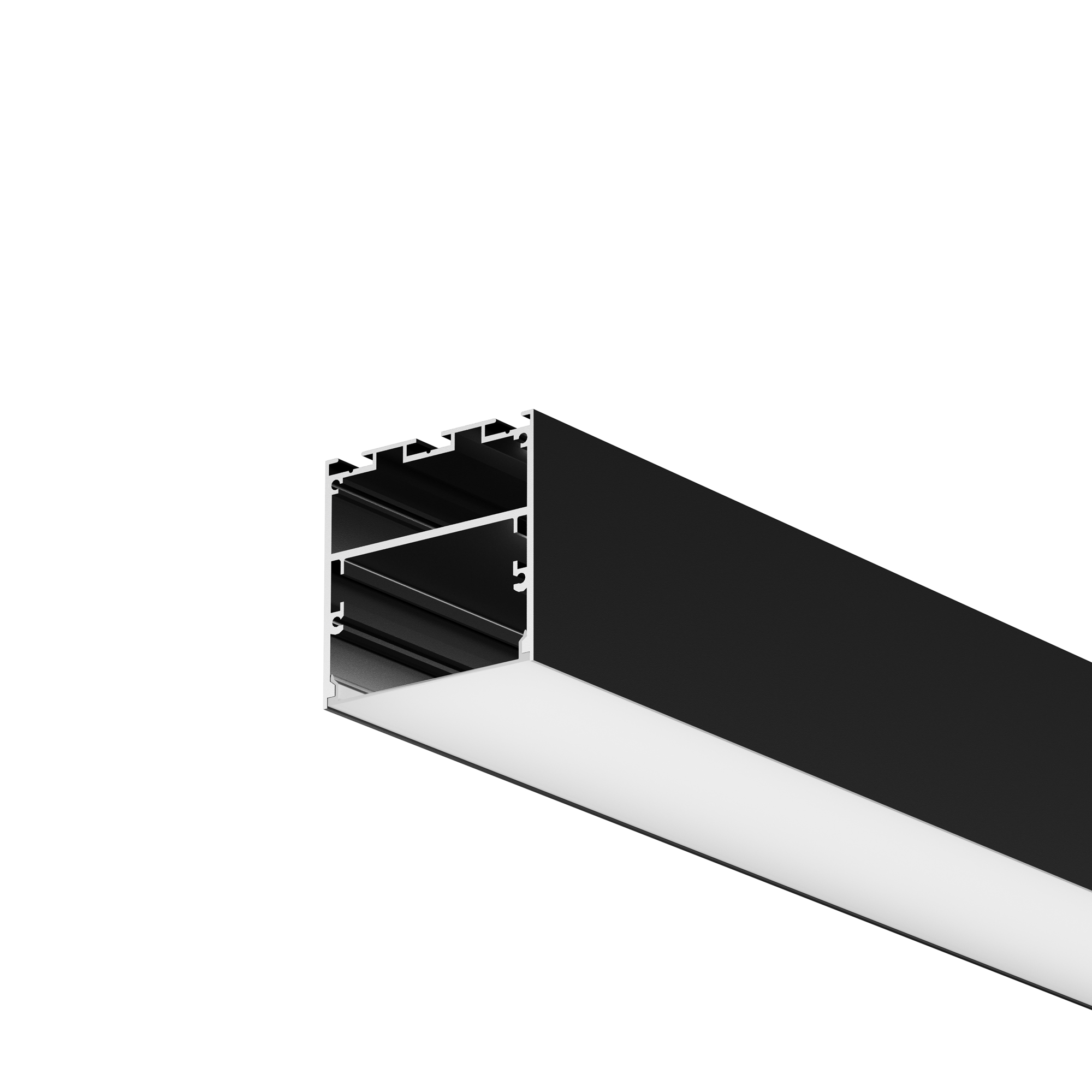 Алюминиевый профиль накладной-подвесной 50x50 Черный 2 м ALM-5050T-B-2M 633008 8330₽