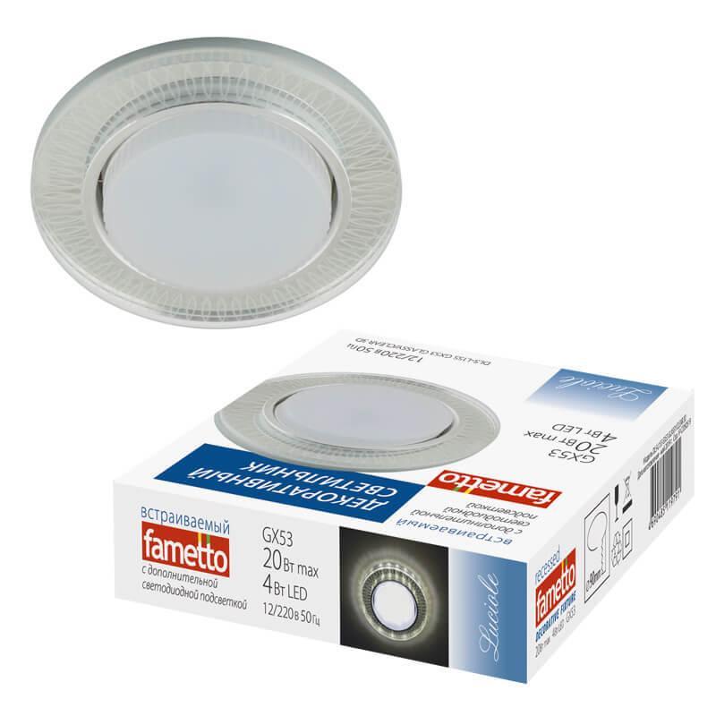 Встраиваемый светильник Fametto Luciole DLS-L155 GX53 GLASSY/CLEAR 3D потолочный светильник abrasax cornelia 2137 4 clear