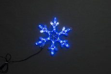 LED-XM(FR)-2D-CK005-18&quot;-B-F(W) Мотив Снежинка синий