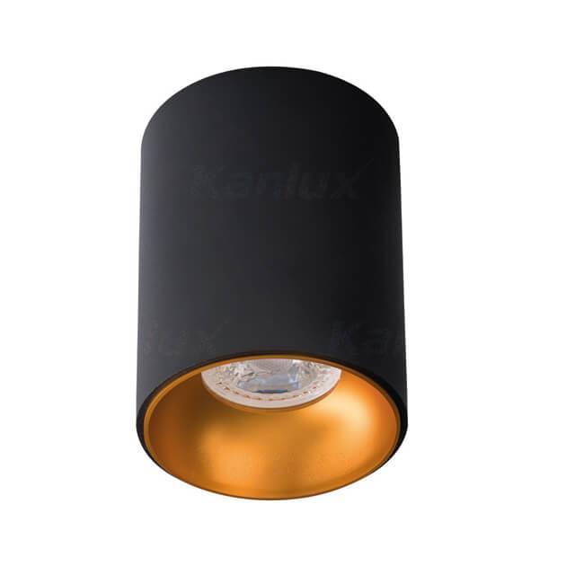 Накладной точечный светильник Kanlux RITI GU10 B/G 27571 светильник точечный накладной декоративный со встроенными светодиодами monocco 052136