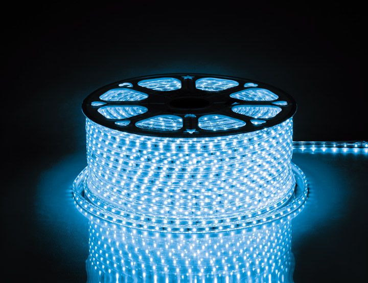 Cветодиодная LED лента Feron LS704, 60SMD(2835)/м 4.4Вт/м 100м IP65 220V синий дюралайт лента светодиодная 3w feron 50м 220v 72led м 11х18мм синий красный led f3w