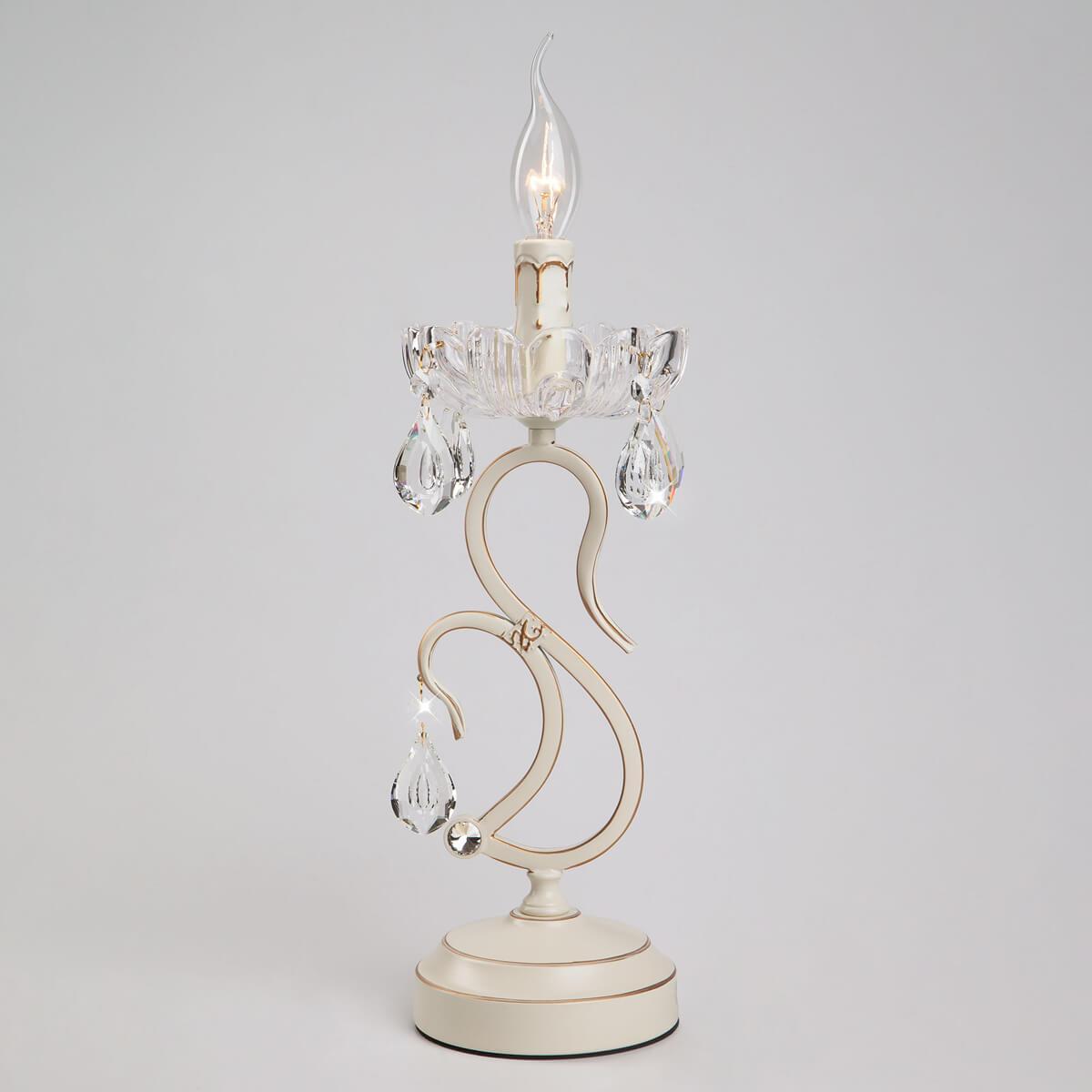 Настольная лампа Eurosvet 12205/1T белый Strotskis декоративная планка арабеска длина 350 см ширина 7 см серебро белый