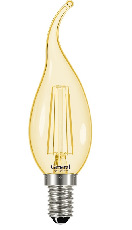 Светодиодная лампа GLDEN-CWS-7-230-E14-2700 1/10/100 золотое стекло