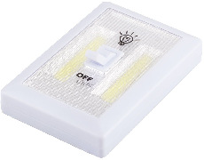 Светодиодный светильник с переключателем 2LED 3W (3*AAA в комплект не входят), 115*75*35мм, белый, FN1208