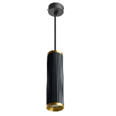 Светильник потолочный Feron ML1908 Barrel GATSBY levitation на подвесе MR16 35W, 230V, чёрный, античное золото 55*200