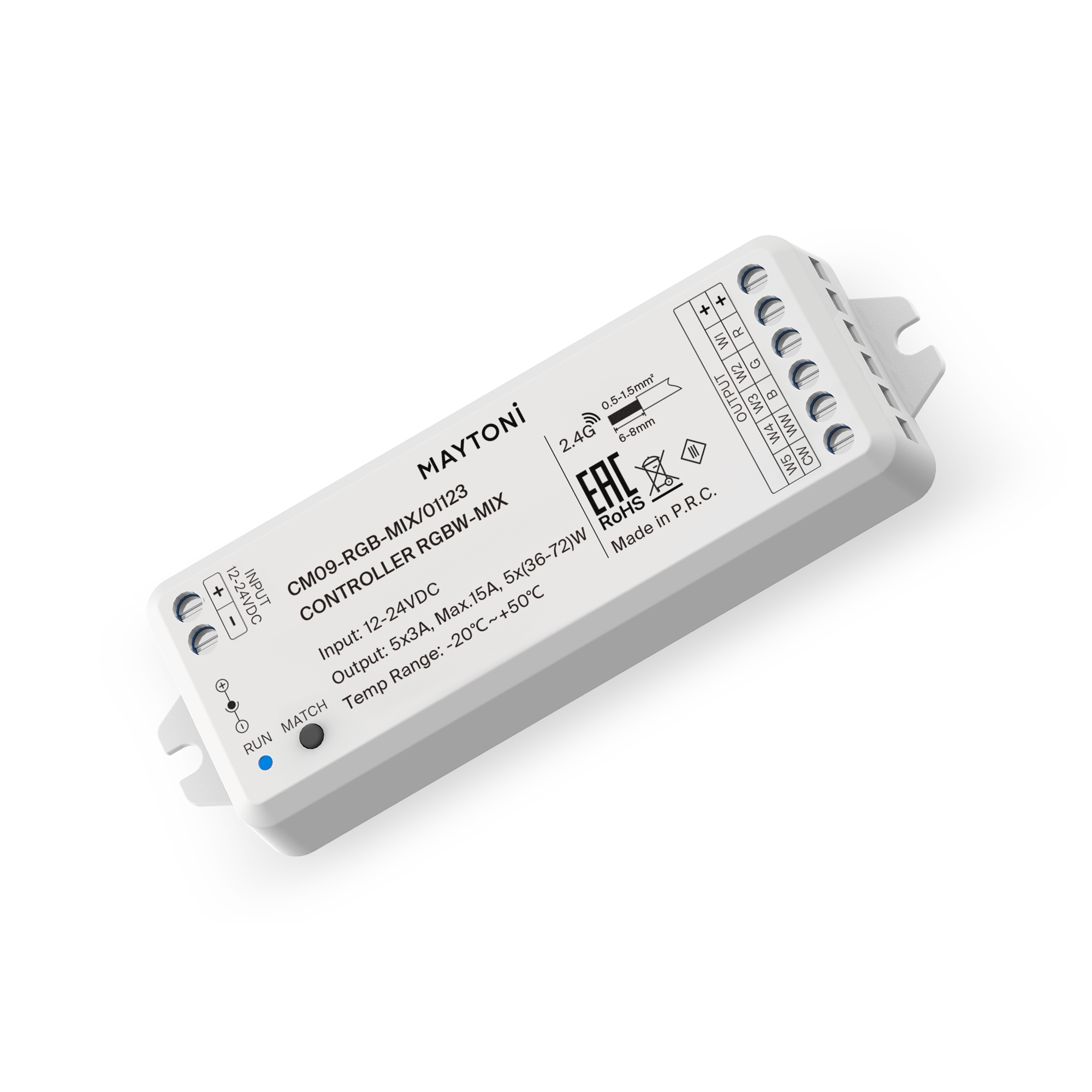 Контроллер для светодиодной ленты RGBW-MIX 180Вт/360Вт 01123 контроллер для светодиодной ленты mix clm004