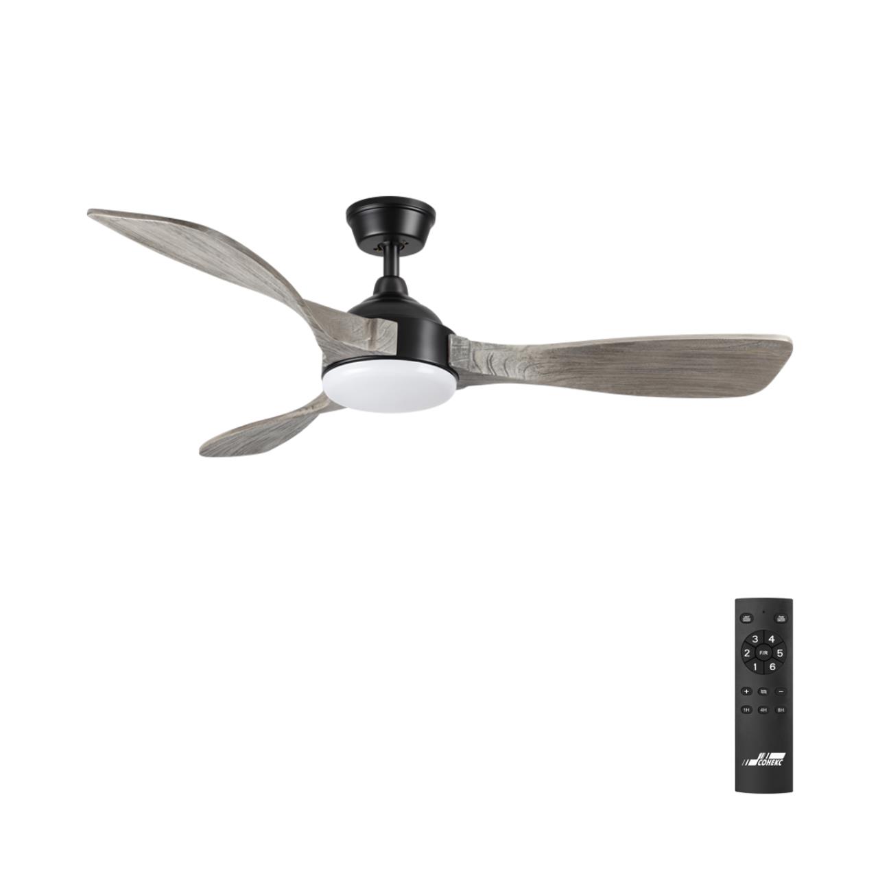 770224L VIVA LED SN 189 Люстра-вентилятор черныйсерое дерево LED 24Вт 3000-6000K D1320 пульт ДУ STORM 31515₽